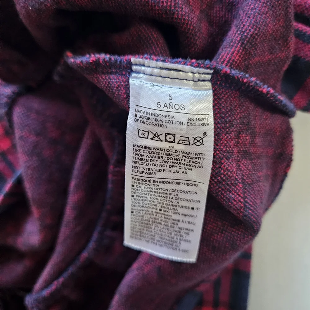 Janie and Jack 2in1 Tartan Plaid Drop Waist Eyelet Dress +Matching Leggings Sz 5